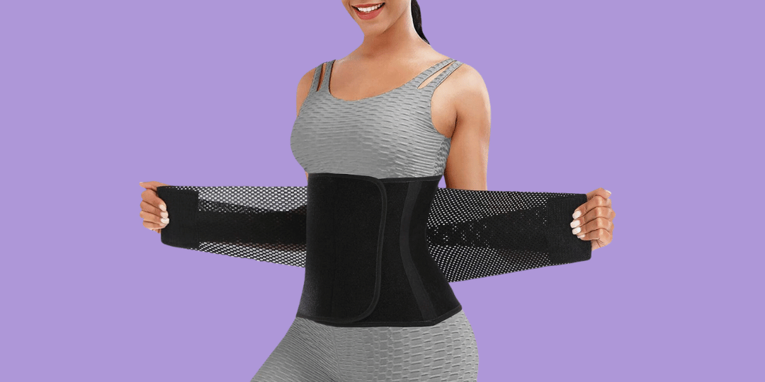 Ultimate Sports Latex Waist Shaper Vest met stalen baleinen