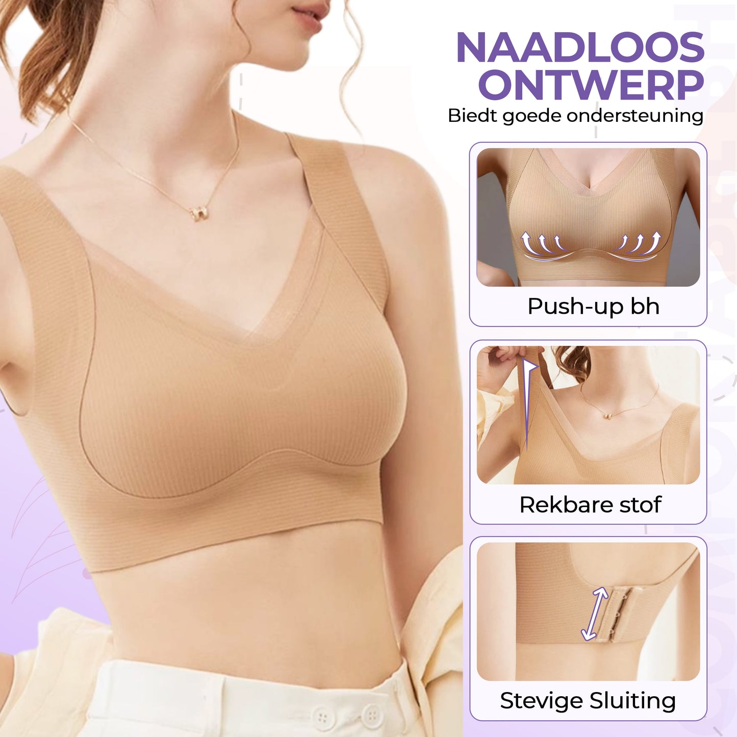 Comfort BH naadloos push up