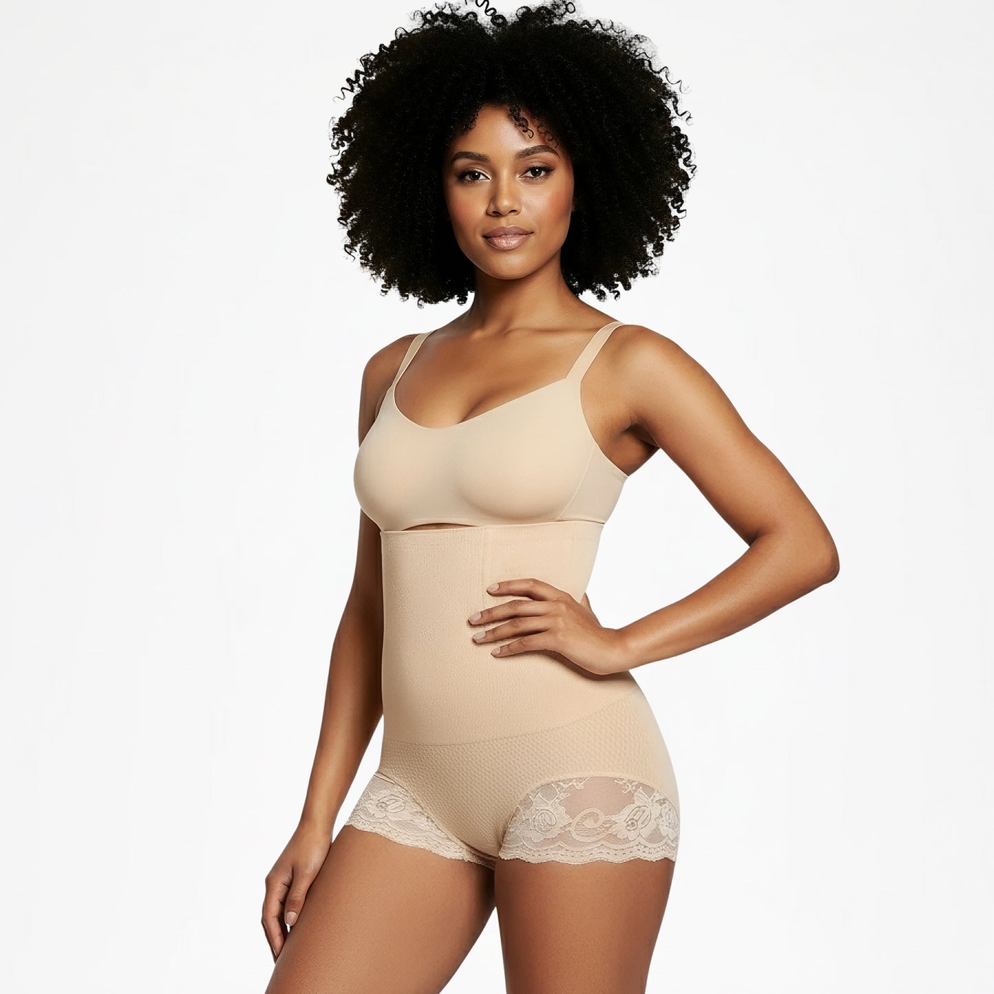 Corrigerende High Waist Slip met Kant