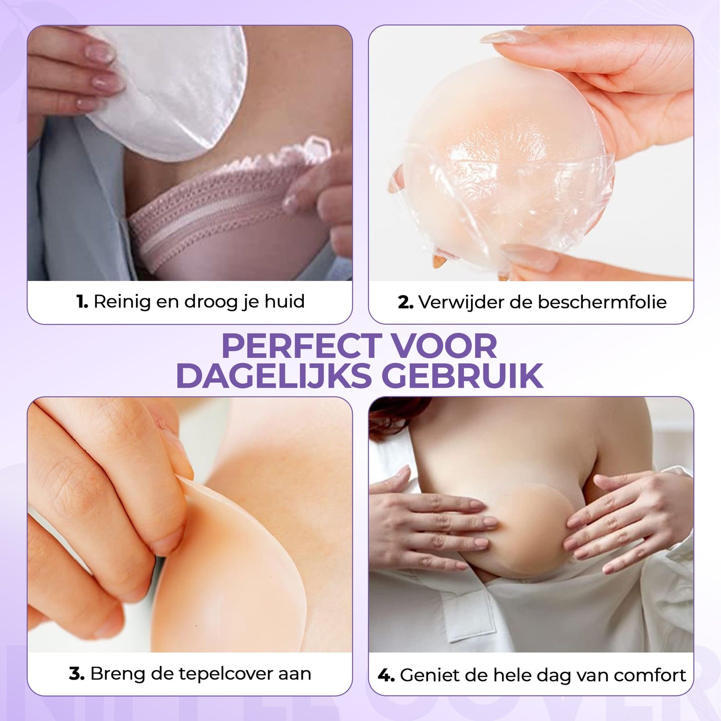 Herbruikbare siliconen nipple covers
