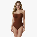 Corrigerende Naadloze Strapless Body met Slip