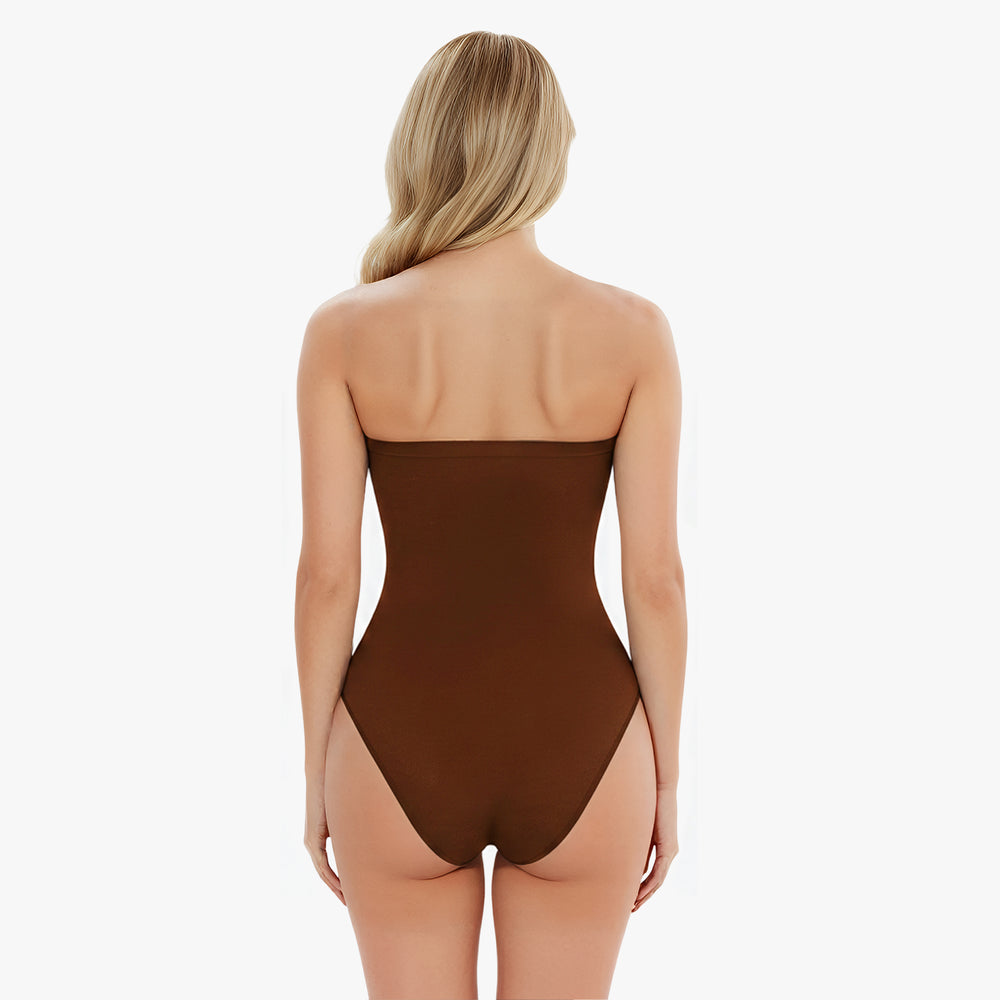 Corrigerende Naadloze Strapless Body met Slip