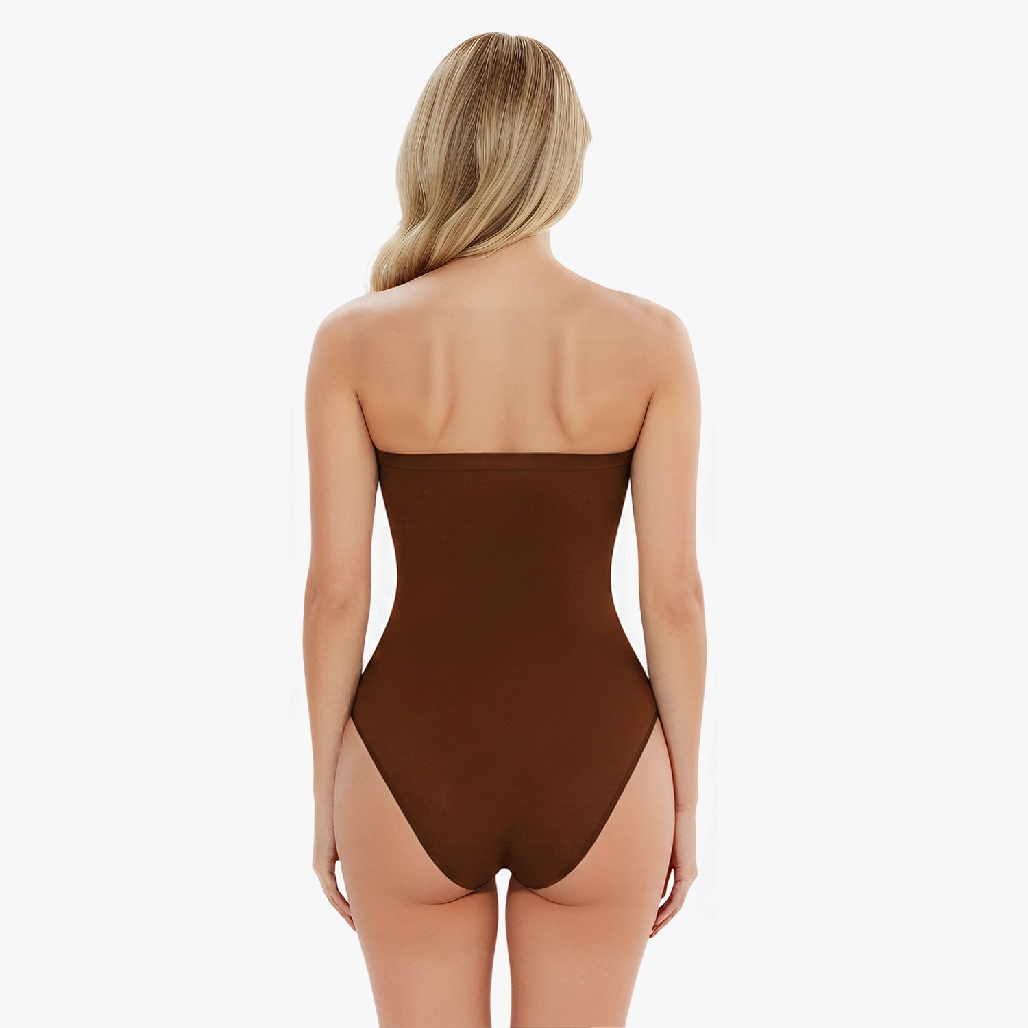 Corrigerende Naadloze Strapless Body met Slip