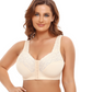 BH met voorsluiting Beige