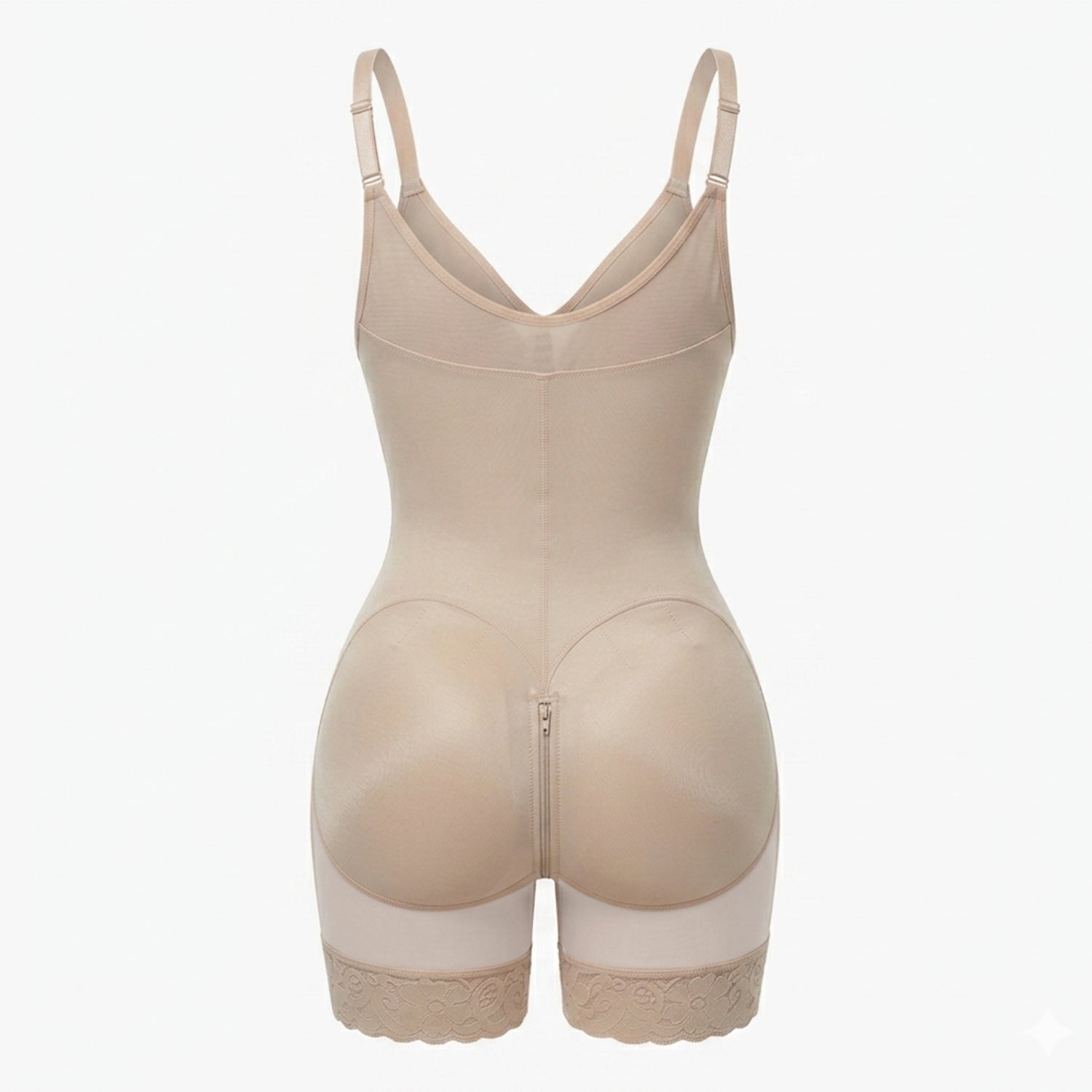 Corrigerende Bodysuit met Ingebouwde BH, Haakjes en Rits