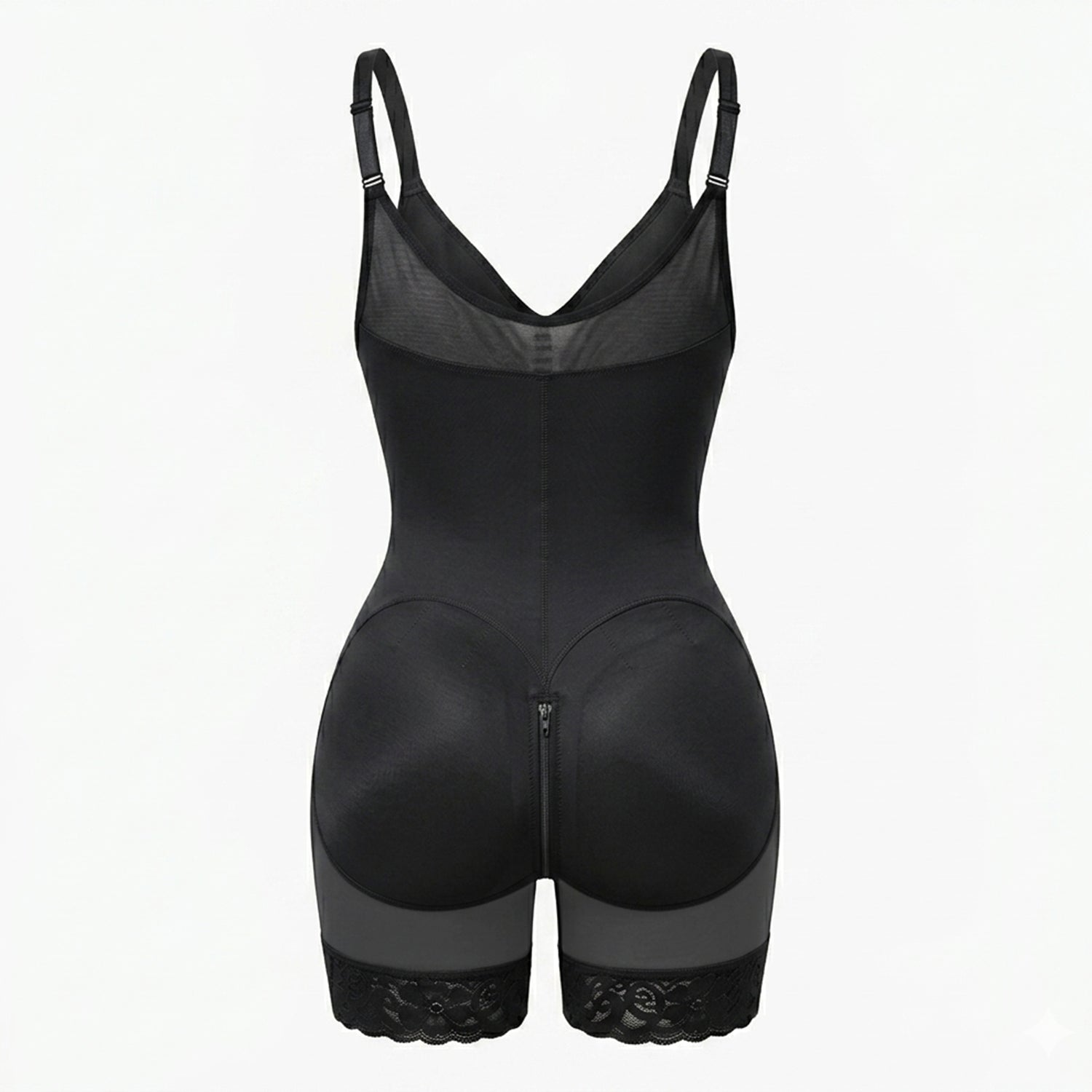 Corrigerende Bodysuit met Ingebouwde BH, Haakjes en Rits