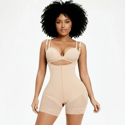 Corrigerende Shapewear Bodysuit met haakjes en rits