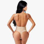 Korrigierender Körperanzug mit offenem Rücken und String