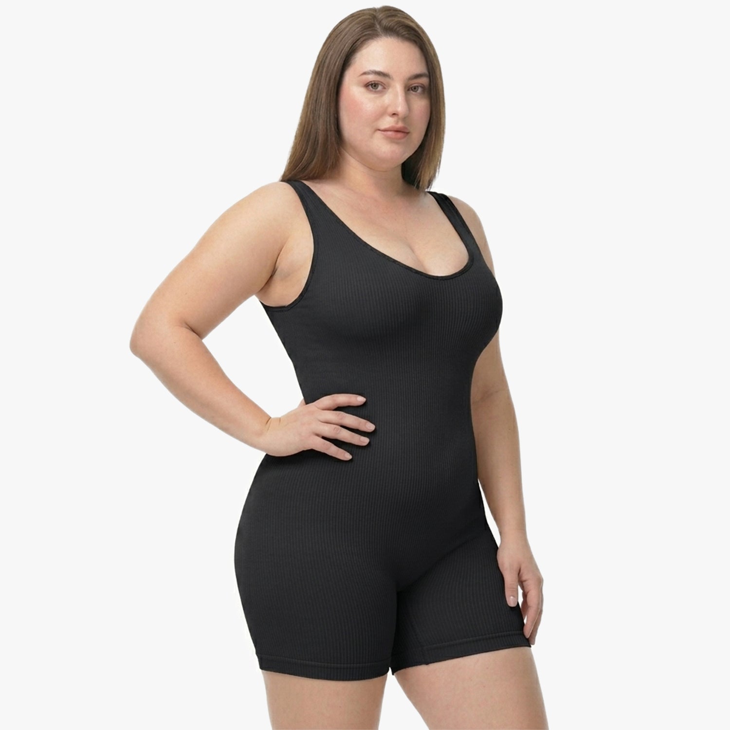 Corrigerende Naadloze Body met Brede Bandjes en Pijpjes