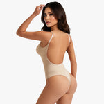 Korrigierender Körperanzug mit offenem Rücken und String