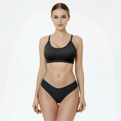 Low waist string zwart