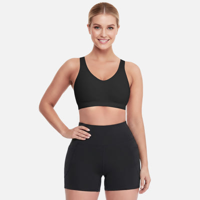 High Waist Sport Short met Telefoonzak