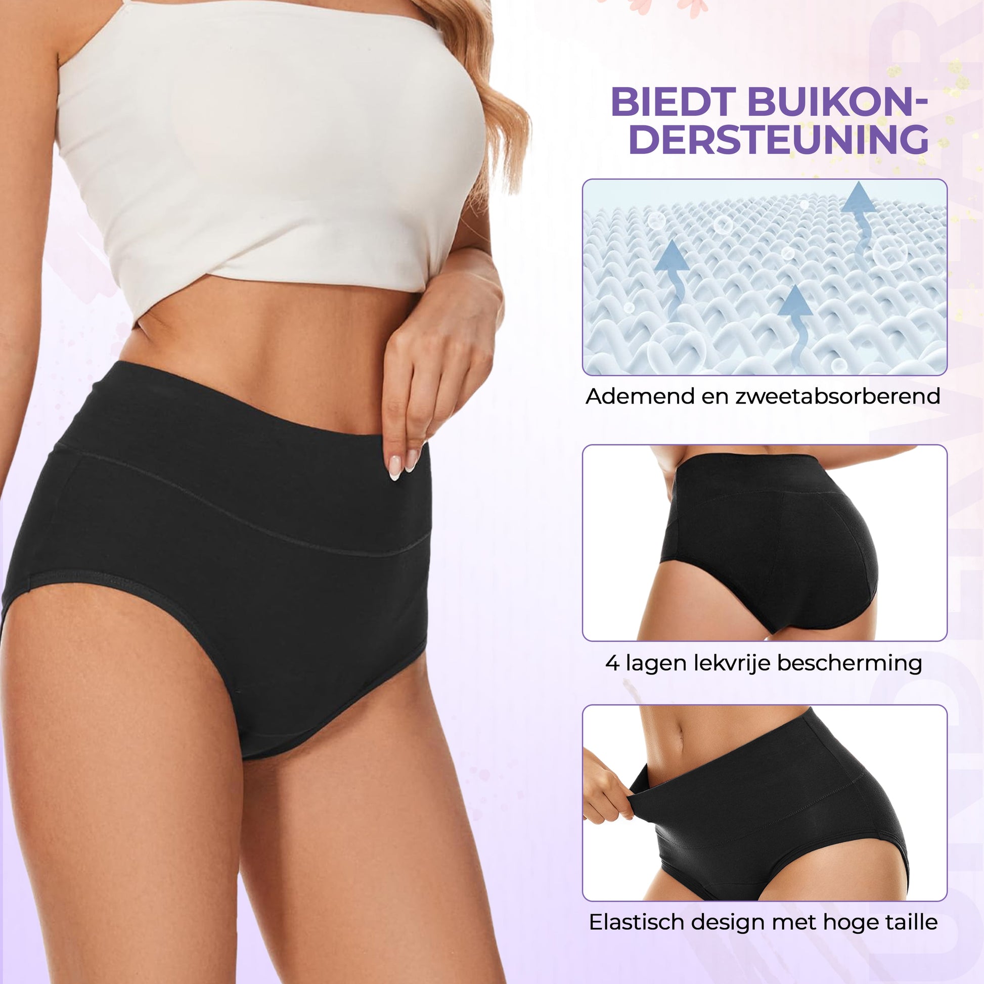 Menstruatie slip high waist
