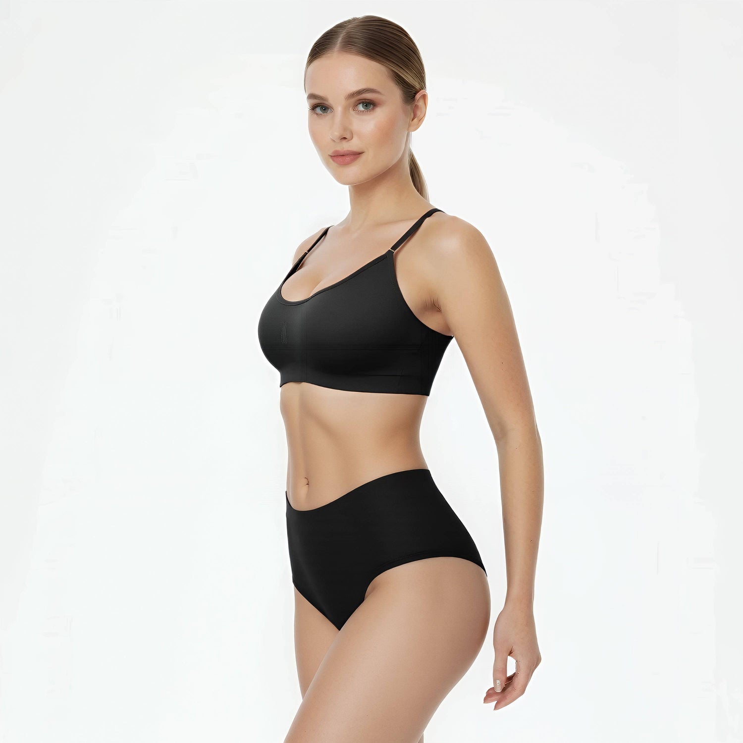 Nahtloser hoher Taillen-String - 3er-Set