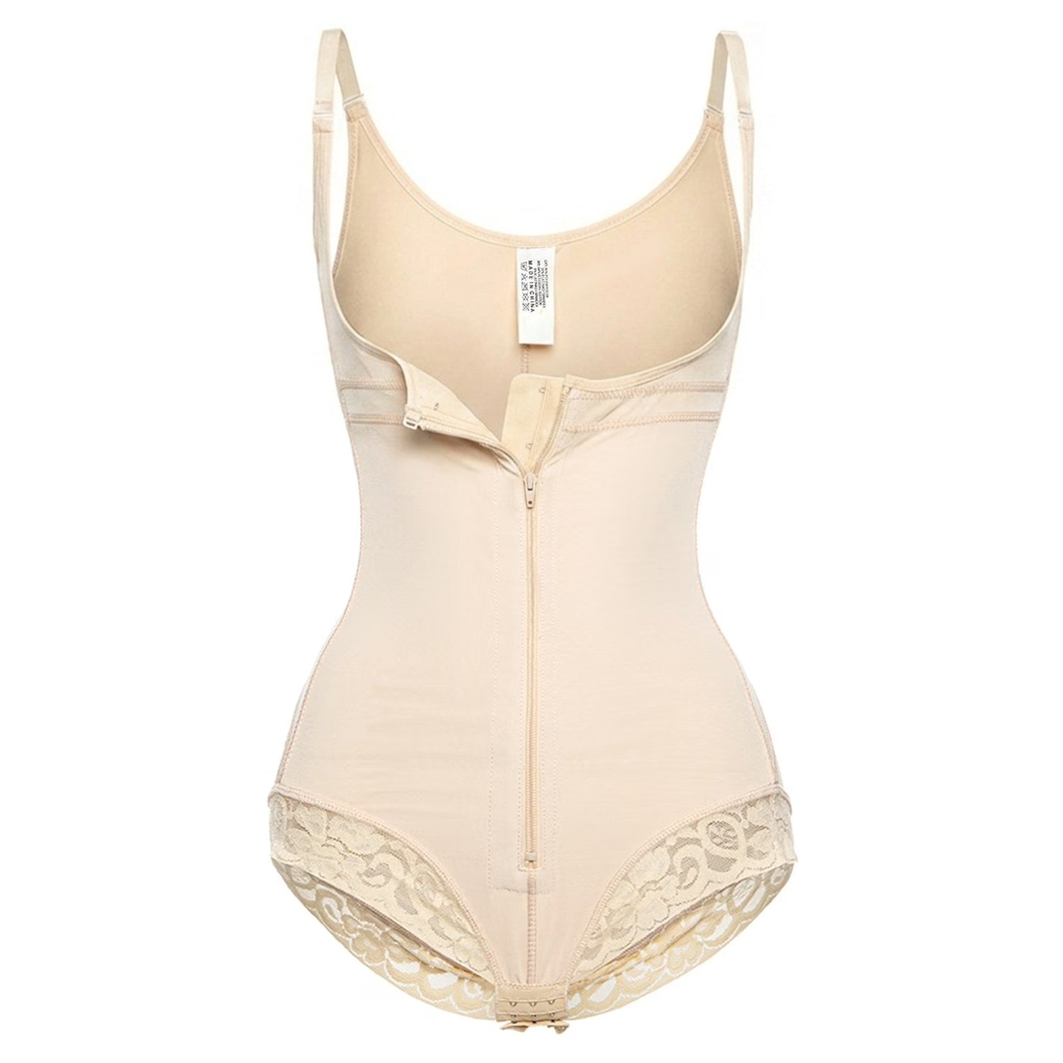 Corrigerende Shapewear Bodysuit met haakjes en rits - Slip