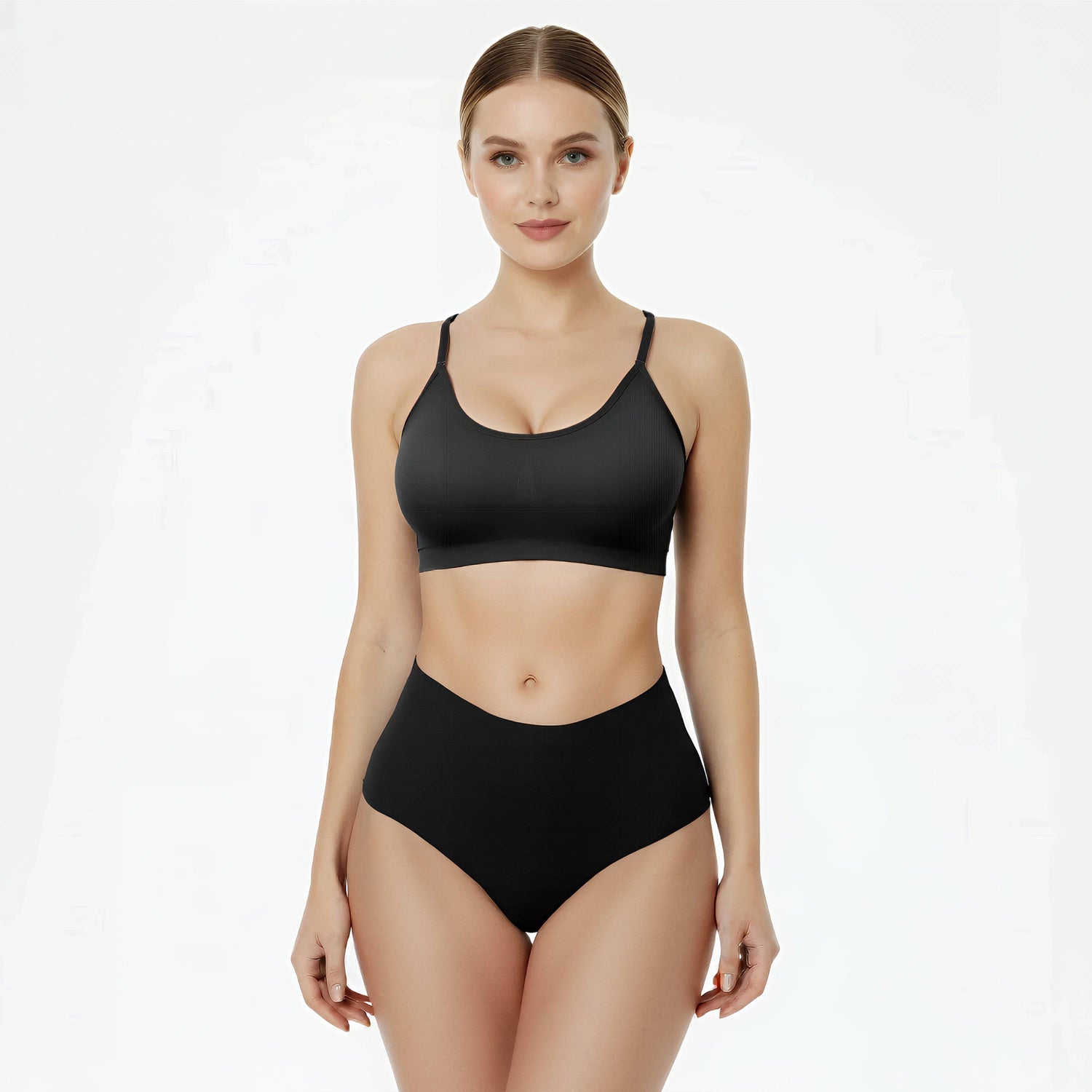 Nahtloser hoher Taillen-String - 3er-Set