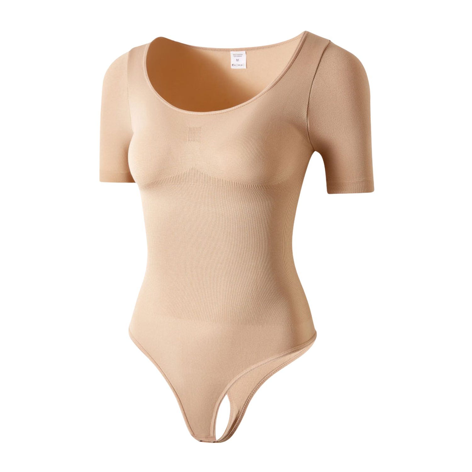 Corrigerende Naadloze Body met Korte Mouwen en String