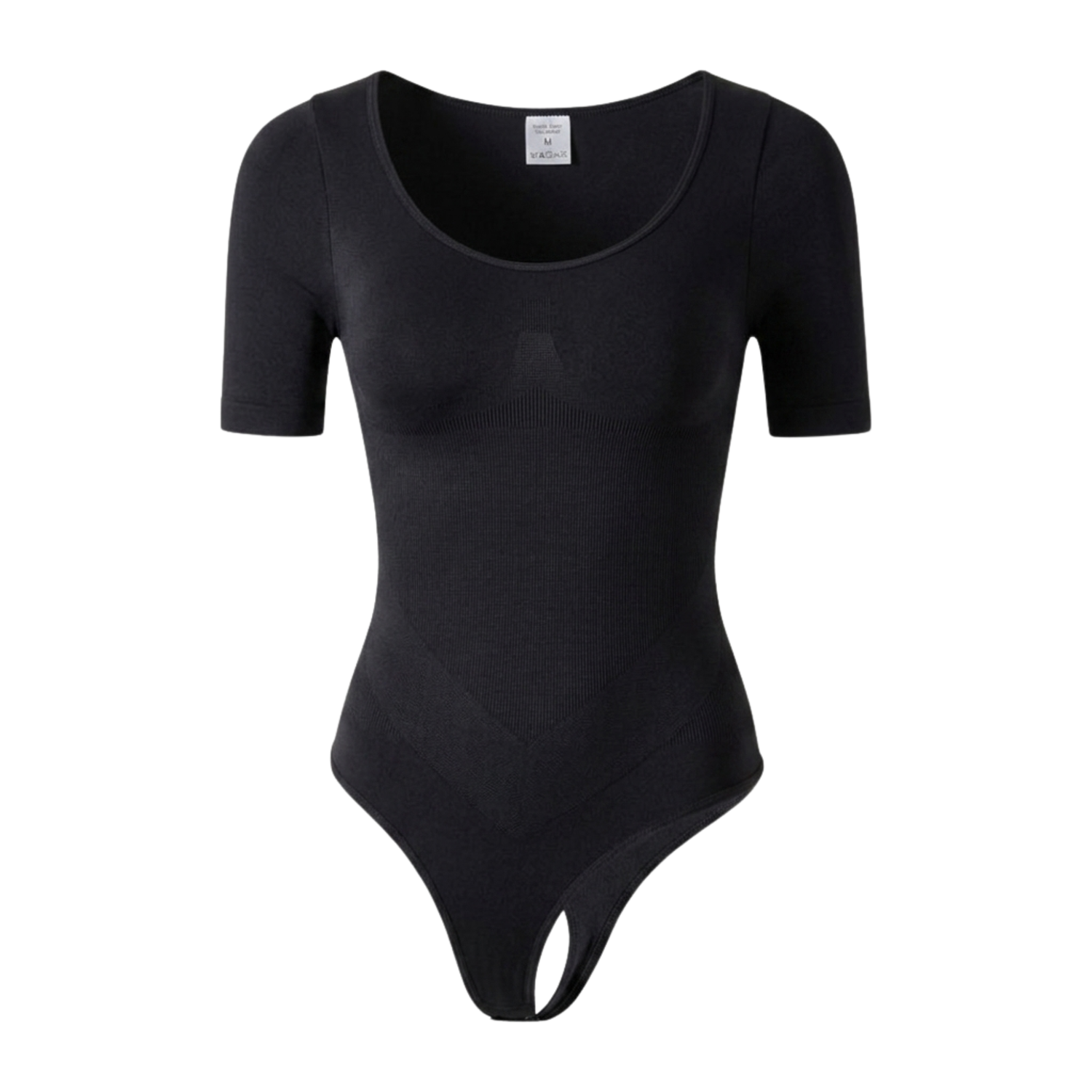 Corrigerende Naadloze Body met Korte Mouwen en String
