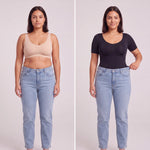 Corrigerende Naadloze Body met Korte Mouwen en String