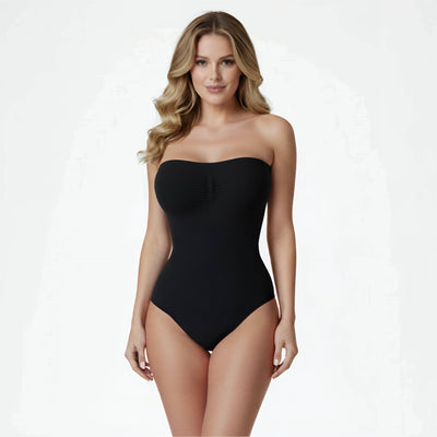 Corrigerende Naadloze Strapless Body met Slip