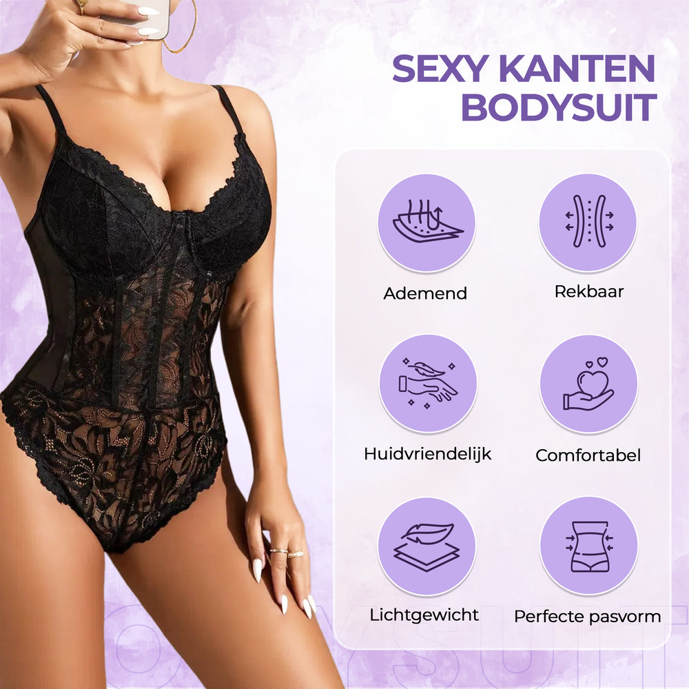 Verleidelijke kanten bodysuit